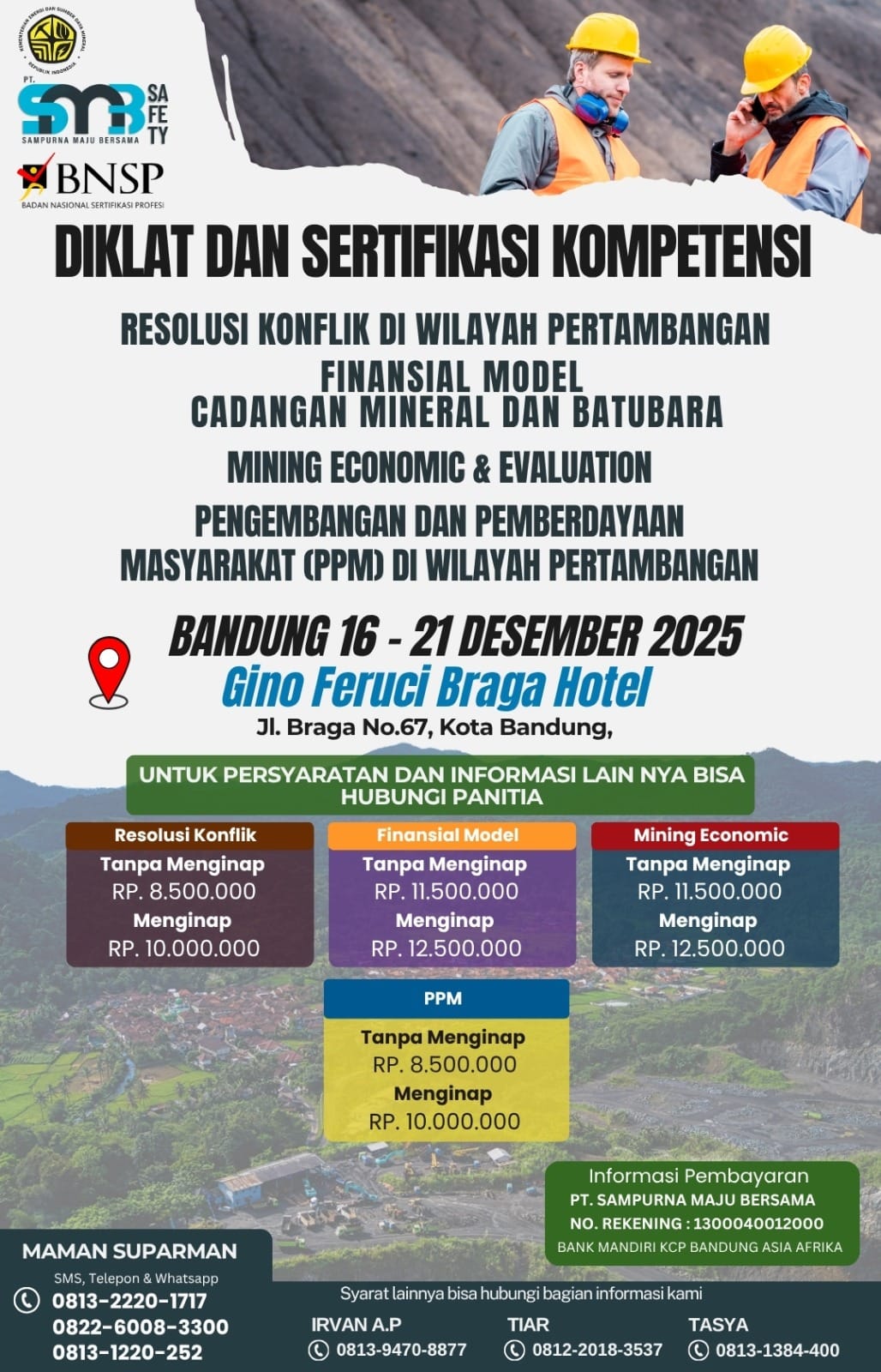 Diklat & Sertifikasi Kompetensi 16 - 21 Januari 2026